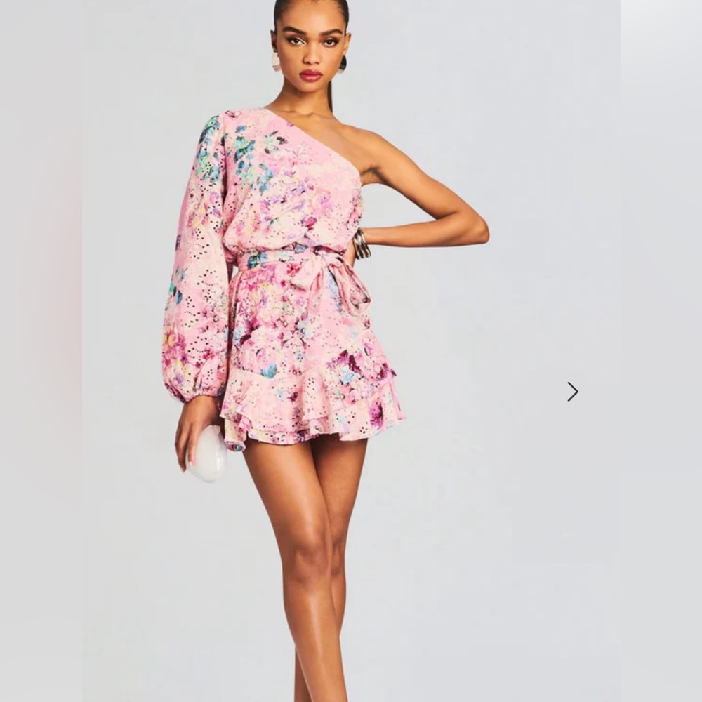 Hemant & Nandita April Mini One-Shoulder Dress